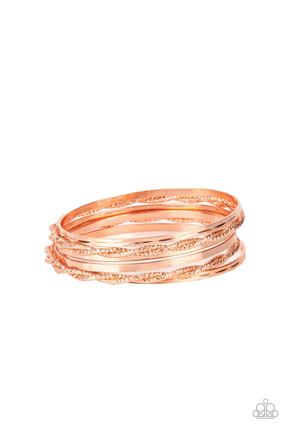 Sensational Shimmer - Copper Bangle Bracelets