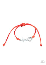 Load image into Gallery viewer, Cardiac Couture - Red Sliding Knot Bracelet