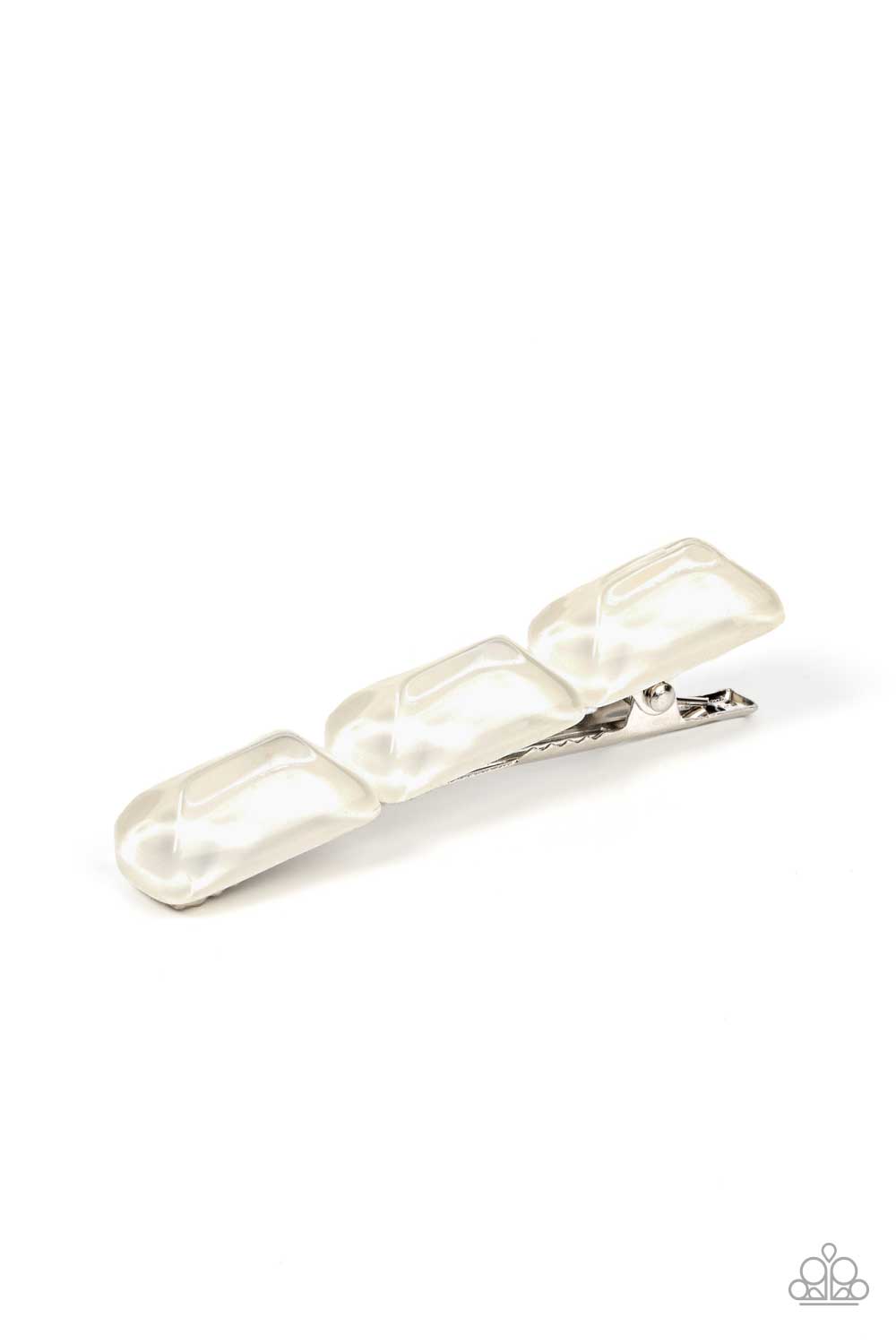 Gemstone Glimmer - White Hair Clip