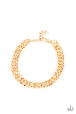 Game-Changing Couture - Gold Adjustable Clasp Closure Bracelet