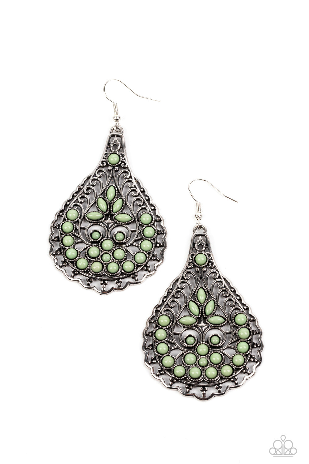 Botanical Beauty - Green Earrings