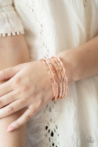 Sensational Shimmer - Copper Bangle Bracelets