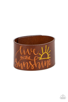 Sunshine Season - Orange Adjustable Snap Closure Bracelet