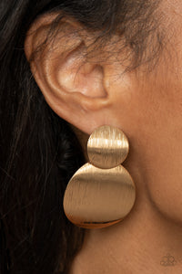 Here Today, GONG Tomorrow - Gold Post Earrings