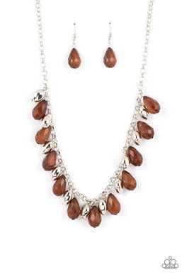 Summertime Tryst - Brown Necklace