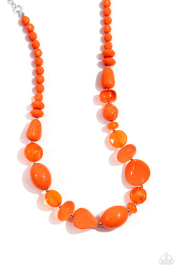 Tropical Tsunami - Orange Necklace