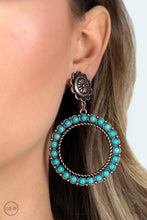 Load image into Gallery viewer, Playfully Prairie - Copper Clip-On Earrings