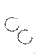 Load image into Gallery viewer, Haute Helix - Black Gunmetal Hoop Earrings