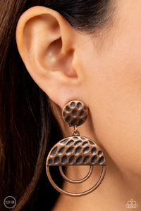 Southern Souvenir - Copper Clip-On Earrings