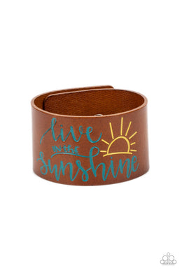 Sunshine Season - Blue Adjustable Snap Closure Bracelet