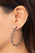 Load image into Gallery viewer, Haute Helix - Black Gunmetal Hoop Earrings