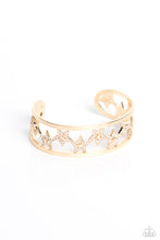 Load image into Gallery viewer, Starry Suffragette - Gold Cuff Bracelet