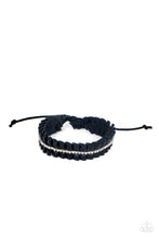 Load image into Gallery viewer, Pretty, Pretty PLEATS - Black Sliding Knot Bracelet