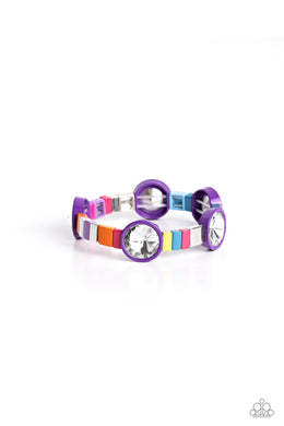 Multicolored Madness - Purple Bracelet