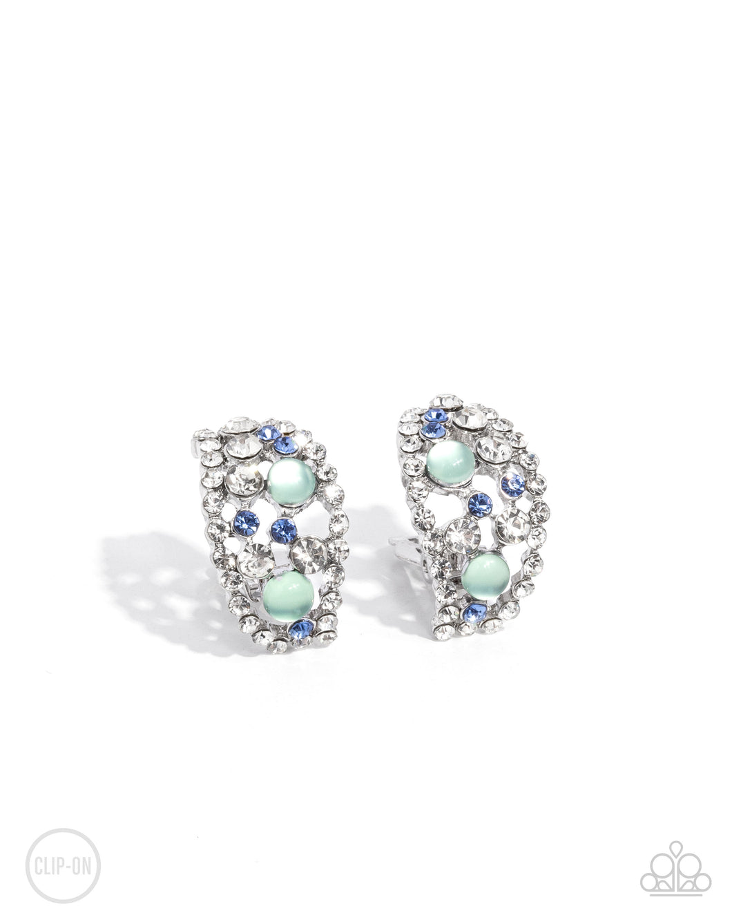 Elite Embrace - Green Clip-On Earrings