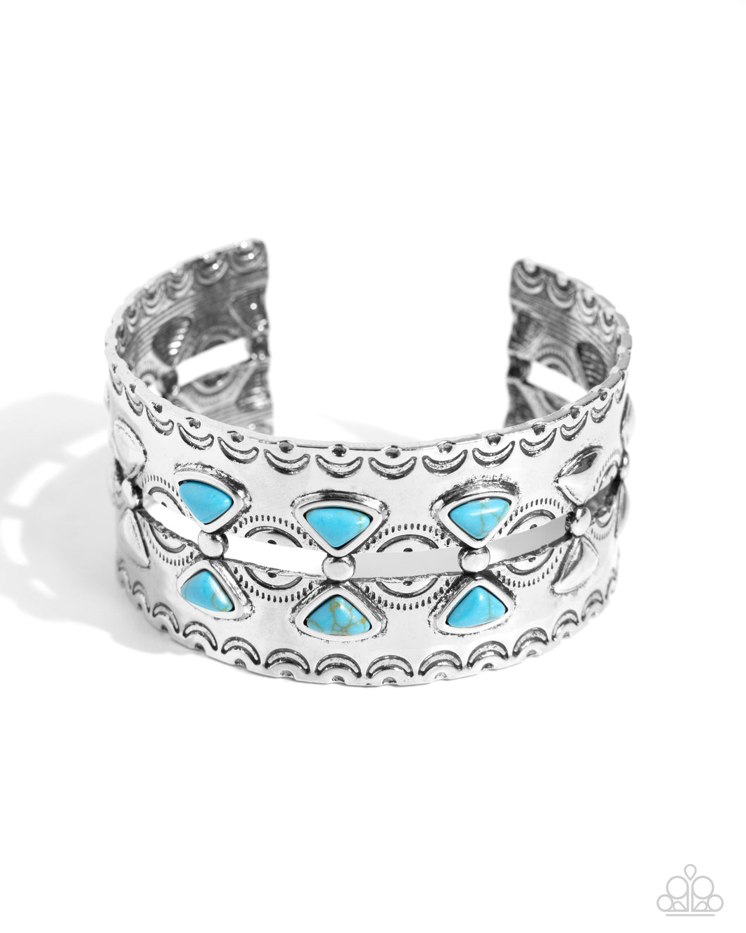 Harmonious Haven - Blue Cuff Bracelet