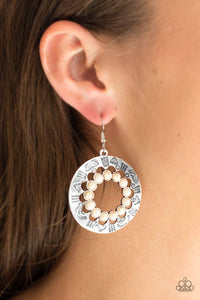 Organically Omega - White Earrings