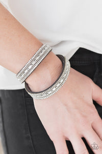 Shimmer and Sass - Silver Adjustable Snap Closure Bracelet