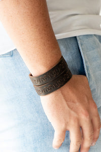 Ride and Wrangle - Brown Adjustable Snap Closure Bracelet