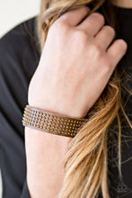 Load image into Gallery viewer, Road Pilot - Brown Adjustable Snap Closure Bracelet