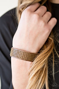 Road Pilot - Brown Adjustable Snap Closure Bracelet