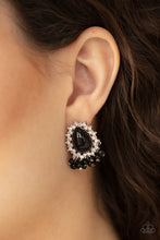 Load image into Gallery viewer, Castle Cameo - Black Post Earrings