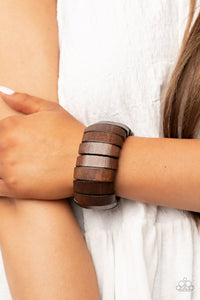 Boardwalk Bonanza - Brown Stretchy Bracelet