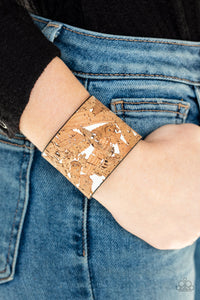 Cork Congo - White Adjustable Snap Closure Bracelet