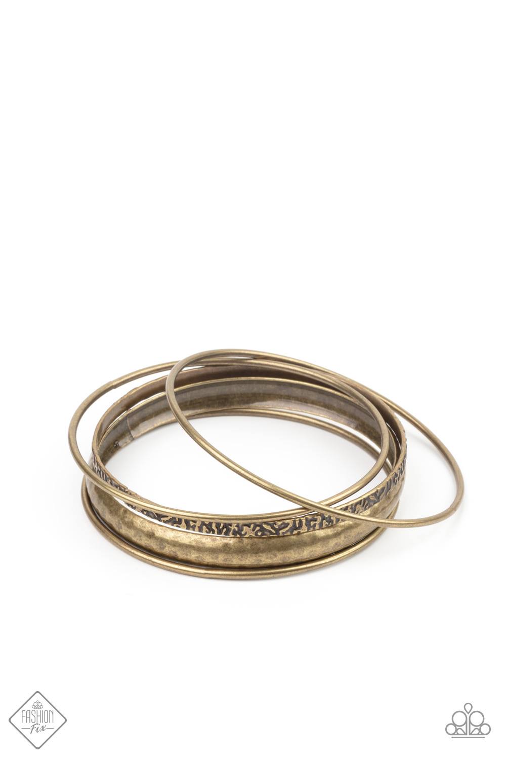 Get Into Gear - Brass Bangle Bracelets