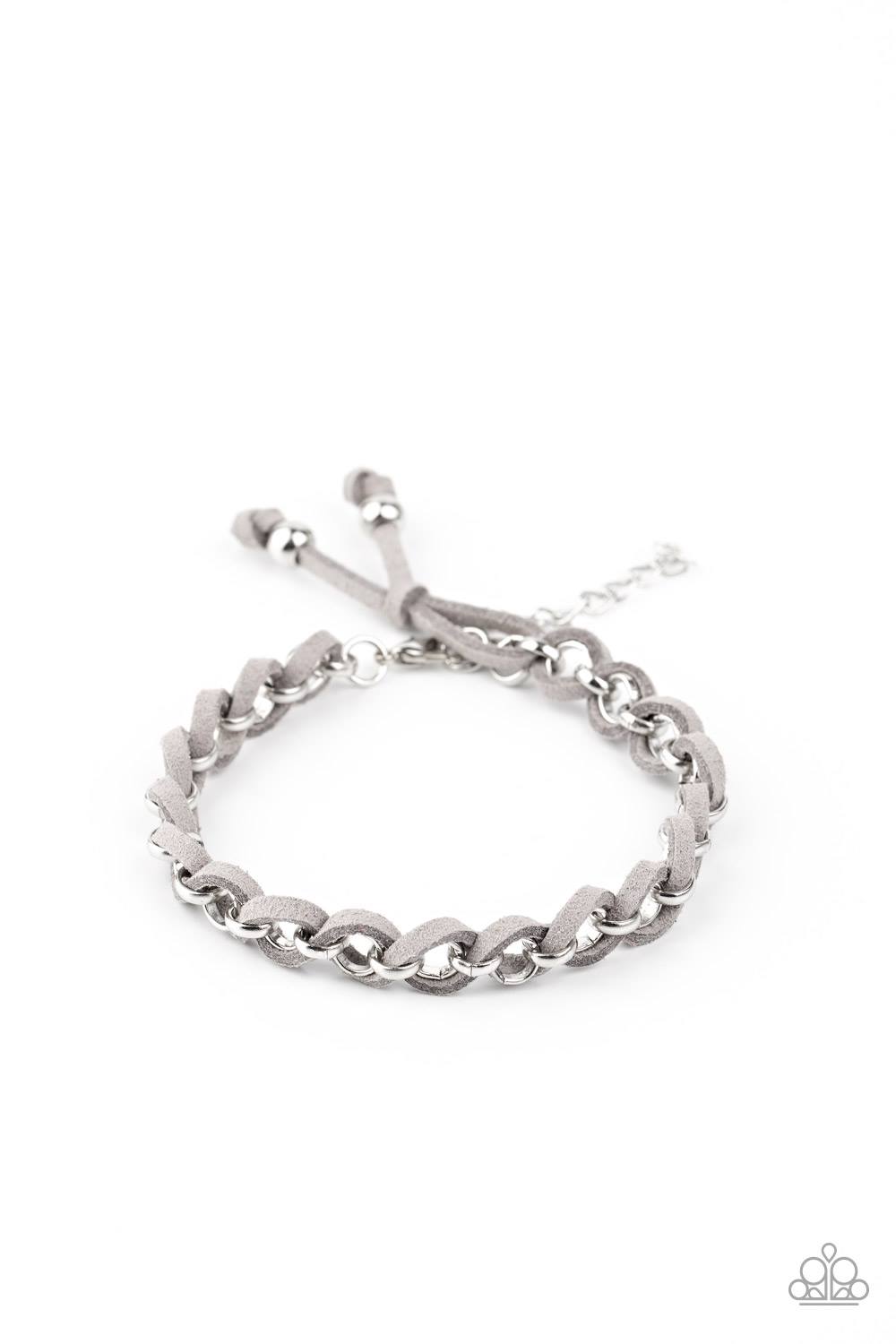 SUEDE Side to Side - Silver Bracelet