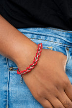 Load image into Gallery viewer, SUEDE Side to Side - Red Bracelet