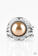 Load image into Gallery viewer, Pampered In Pearls - Brown Stretchy Band Ring