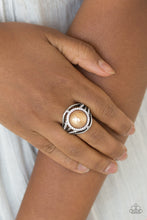 Load image into Gallery viewer, Pampered In Pearls - Brown Stretchy Band Ring