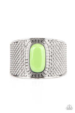 Poshly Pharaoh - Green Cuff Bracelet