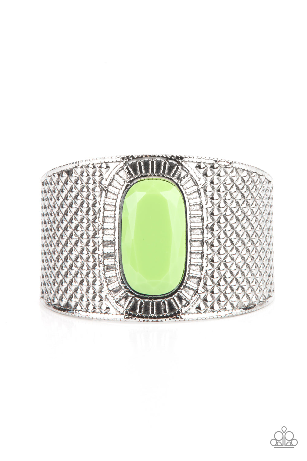 Poshly Pharaoh - Green Cuff Bracelet