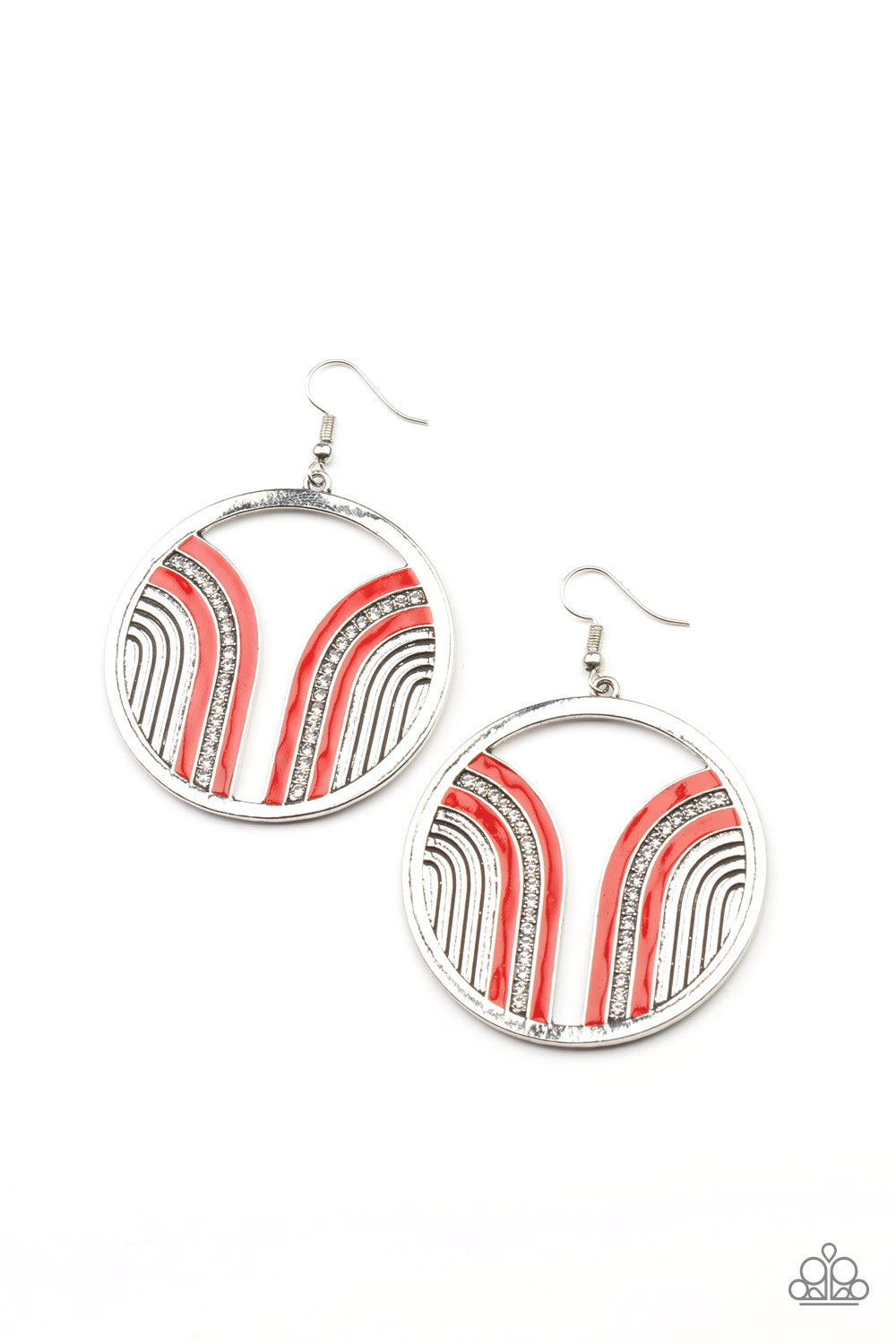 Delightfully Deco - Red Earrings