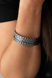 Back-To-Back Stacks - Black Gunmetal Bangle Bracelets