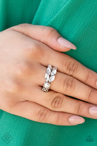 Majestically Musing - White Dainty Ring