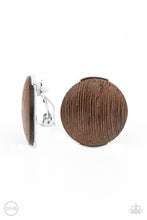 Load image into Gallery viewer, WOODWORK It - Brown Clip-On Earrings