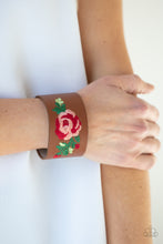 Load image into Gallery viewer, Rebel Rose - Brown Adjustable Snap Closure Bracelet