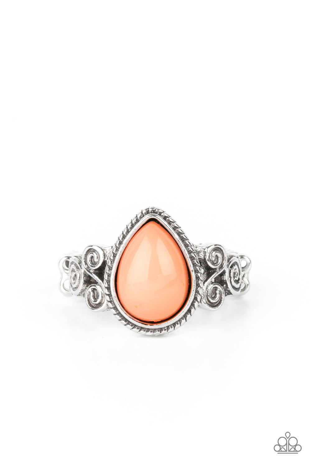 Dreamy Droplets - Orange Dainty Ring