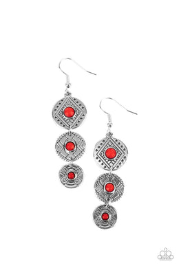 Totem Temptress - Red Earrings