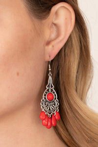 Fruity Tropics - Red Earrings