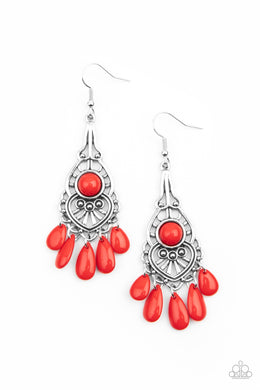 Fruity Tropics - Red Earrings