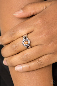 Right On TREK - Brown Dainty Ring