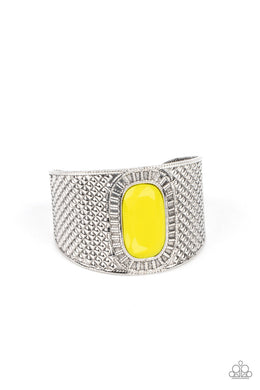 Poshly Pharaoh - Yellow Cuff Bracelet