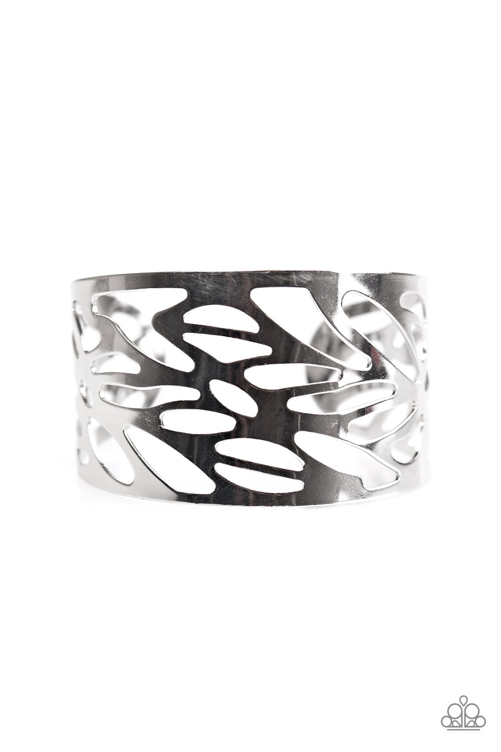 Metallic Megalith - Silver Cuff Bracelet