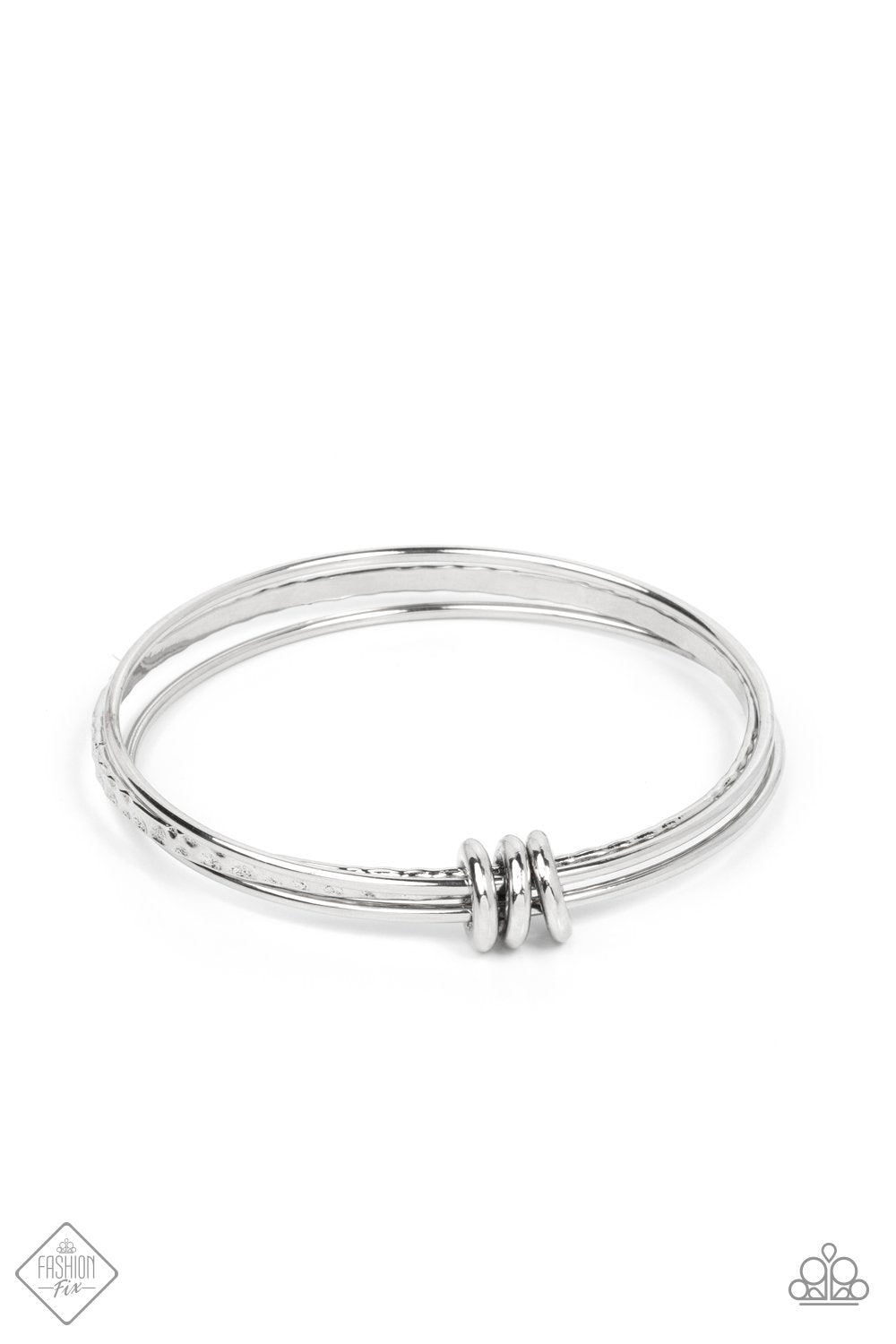 Bauble Bash - Silver Bangle Bracelet