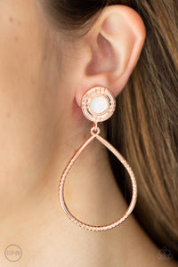 Fairytale Finish - Copper Clip-On Earrings