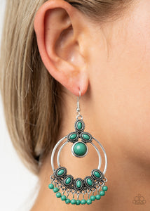 Palm Breeze - Green Earrings